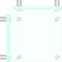 Design Wegweiser aus ESG-Glas