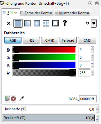 Türschilder Tutorial - Inkscape Füllung und Kontur