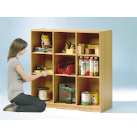 3-reihiges Regal mit 9 Fächern