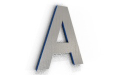 Acryl + Edelstahlbuchstaben