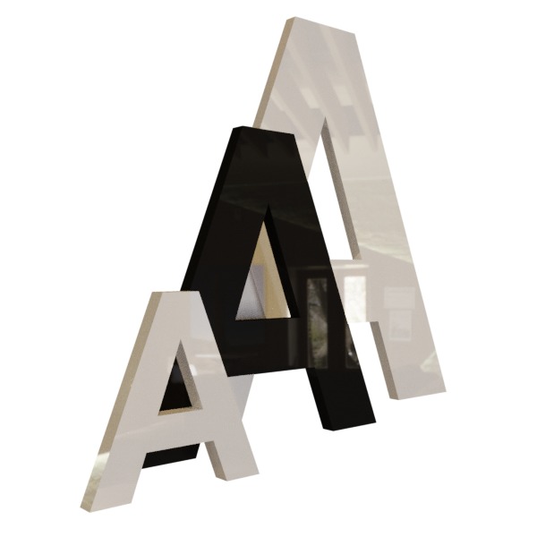 Acryl Buchstaben 10 mm, Versahlhöhe