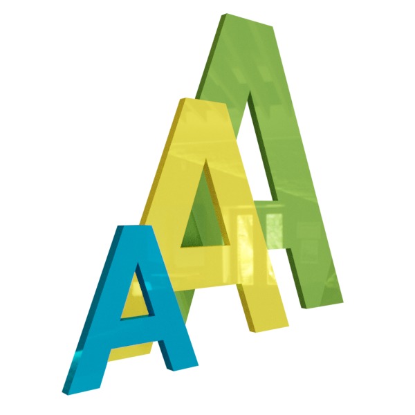 Acryl Buchstaben 8 mm, Versahlhöhe