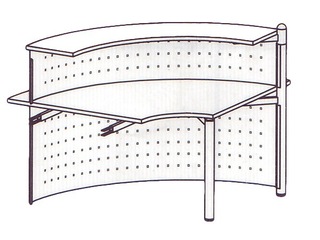 Anbautheke Seven bogenförmig 90°