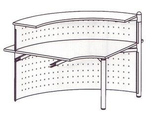 Anbautheke Seven bogenförmig 90°