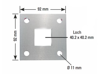 Ankerplatte quadratisch