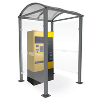 Automatenüberdachung aus Vierkantrohr