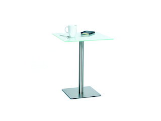Ebinger Beistelltisch, quadratisch, schlicht, Glastisch