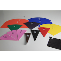 Bruchrechensatz rund in 10 Farben magnetisch