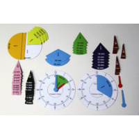 Bruchrechenuhr magnetisch (Fraction Clock)