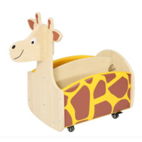 Bücherkiste Giraffe, fahrbar