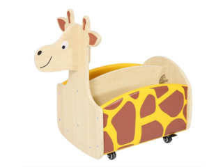 Bücherkiste Giraffe, fahrbar