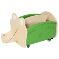 Bücherkiste Krokodil, fahrbar