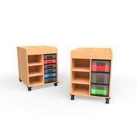 Bücherwagen mit ablageschalen