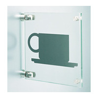 Designglas-Fahnenschild Vier