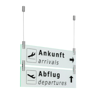Designglas-Hängeschilder, zweier