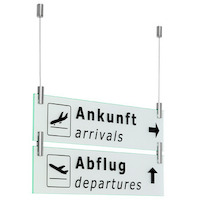 Designglas-Hängeschilder