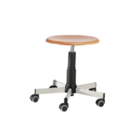 Drehspindelhocker mit Stahlfu&szlig;kreuz fahrbar