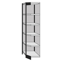 Eckregalfelder mit Rückwänden