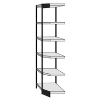 Eckregalfelder ohne Rückwände