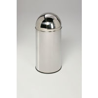 Edelstahl Abfallsammler D 35 mit Einwurfklappe