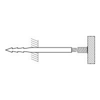 Gewindehülse M5 mit Edelstahlbolzen Ø 6 x 60 mm