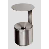 Edelstahl Wandascher WH 10 / WH 16 mit Schutzdach aus Edelstahl