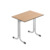 Einer-Schülertisch, HPL-beschichtete Tischplatte mit Massivholzeinleimer