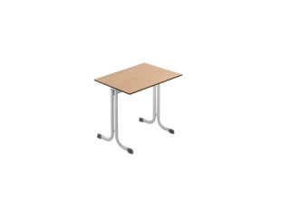 Einer-Schülertisch, Melaminharz-beschichtete Tischplatte mit ABS- Umleimer