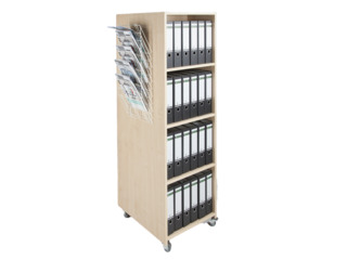 Fahrbarer Bücher-Turm, einseitig