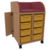 Fahrbares Wickelcenter Breite 70 cm /2x4 Boxen auf Schienen, 1 T&uuml;r seitlich