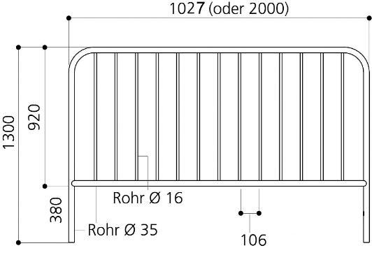 Gittergeländer Maße