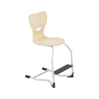 Fußrastenstuhl, Schülerstuhl mit Sperrholzschale