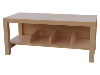 Garderobensitzbank "Eco-Line" mit Ablage