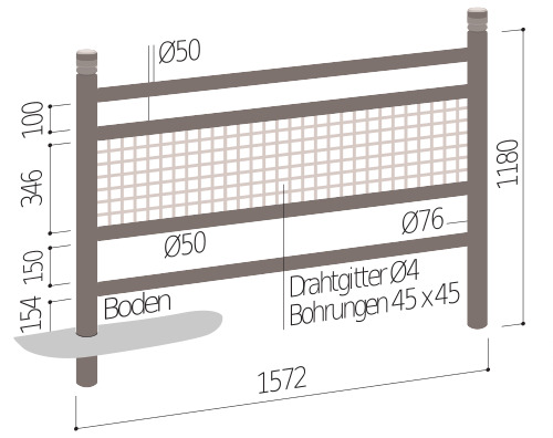 Geländer Linea Maße