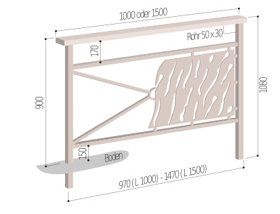 Geländer Venedig Maße