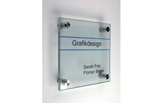 Türschilder Glas + Edelstahl