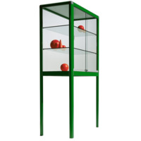 Glasvitrine der Serie V1 aus Sicherheitsglas mit 2 verstellbaren Einlegeböden