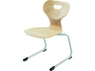 Gleitkufenstuhl solit:sit® mit Buchenholzsitzschale