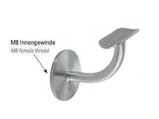 Edelstahl Handlaufhalter Modell 14