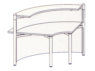 Haupttheke Seven bogenförmig 90°
