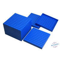 Hunderterplatten 10 Stück blau