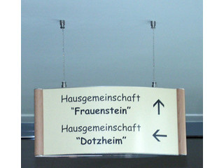 Hängeschild Wien, Echtholz