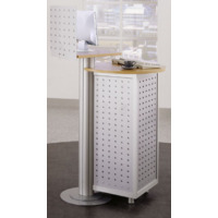 Infocounter mit Staufachschrank