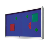 Informationsvitrine mit Klettenstoffrückwand