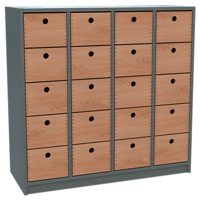 Klassenregal 20 Holzschubk&auml;sten