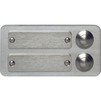 Klingelplatte, rechteckig mit 2 Tastern