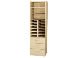 Kombischrank mit  3 Schubkästen, Breite 54 cm