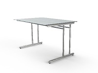 Shreibtisch mit Glasplatte