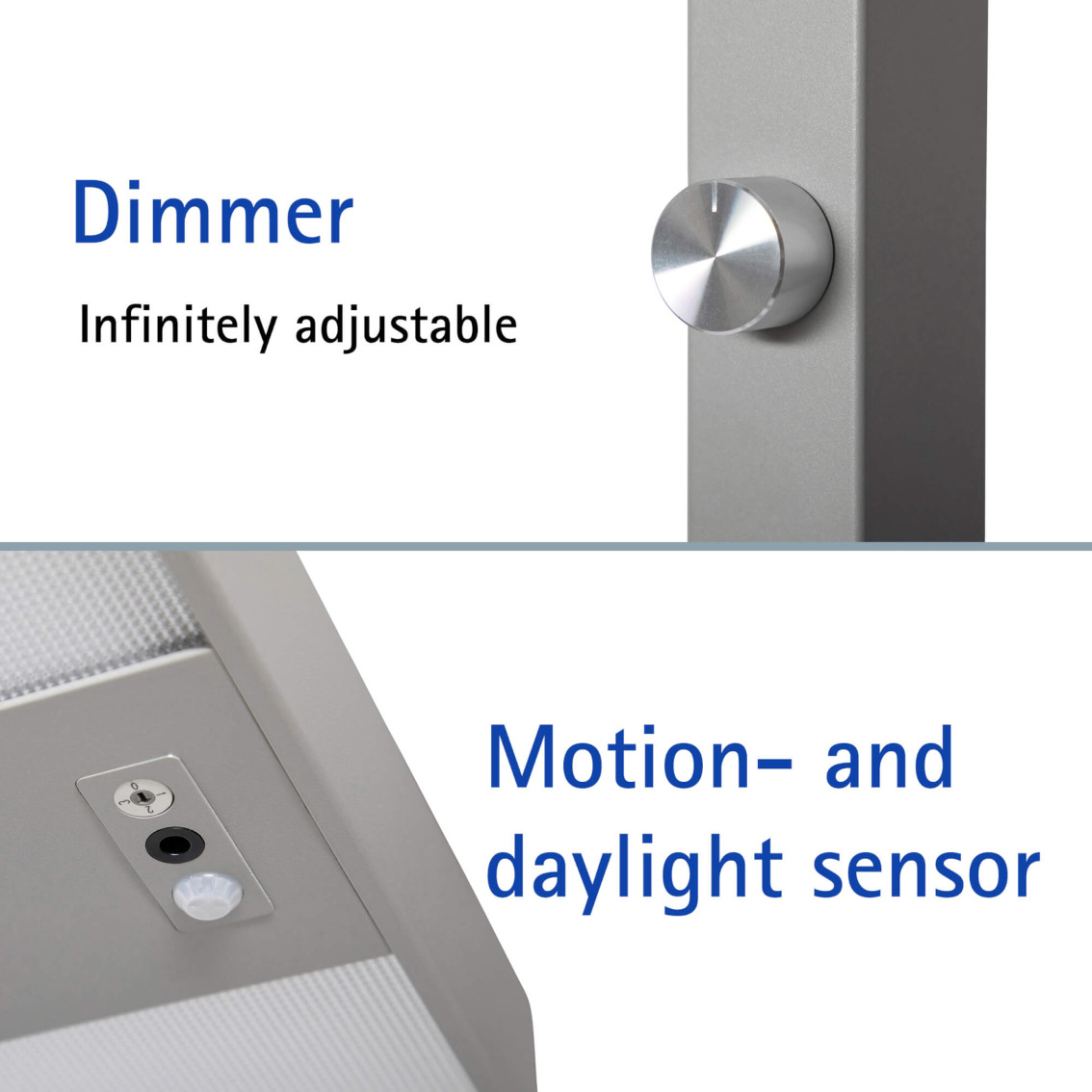 Dimmer stufenlos regelbar, bewegungs- und Tageslichtsensor