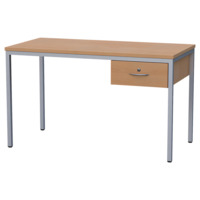 Lehrer-Arbeitstisch mit Schublade, Breite 130 cm